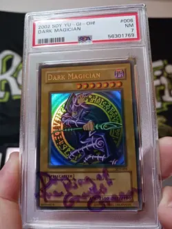 2002 Yu-Gi-Oh! Dark Magician SDY-006 PSA 7 Unlimited Signed by Dan Green - Image 1