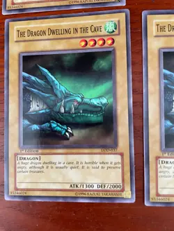 YuGiOh The Dragon Dwelling in The Cave LOD-037 1st Ed SINGLE USED EXC CONDITION - Image 2