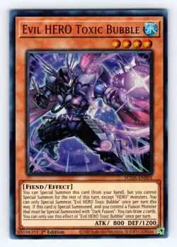 Yugioh Evil HERO Toxic Bubble SUDA-EN001 Ultra Rare - NM ?? - Image 1