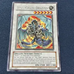 Yugioh - Iron Chain Dragon CSOC-EN040 Crossroads of Chaos Unlimited Rare NM - Image 2