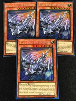 Yugioh Blue-Eyes Jet Dragon RA02-EN017 1ST Collectors X3 (NM) - Image 1