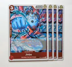 4 x Jinbe OP12-009 Rare Holo Foil One Piece TCG Card Game Playset NM - Image 1
