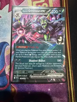 Pokemon TCG Marnie's Grimmsnarl Ex 136/182 Double Rare Destined Rivals NM Card - Image 1
