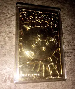 New In Case, 23K Gold Plated Jigglypuff Pokemon Card ONLY, Burger King Toy 1999 - Image 2