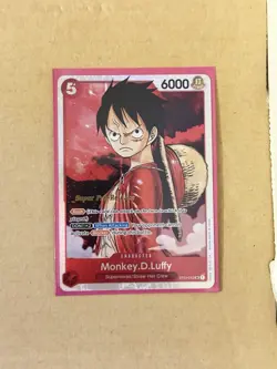 Super Pre Release Monkey D Luffy Secret Rare Card Near Mint - Image 1