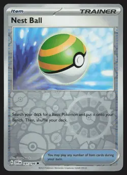 SV01: Scarlet & Violet Base Set Nest Ball #181/198 Reverse Holo Pokemon Card - Image 1