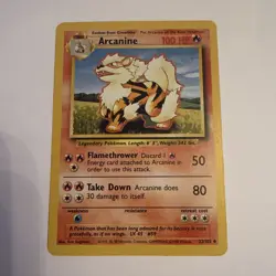 Arcanine 23/102 Pokemon Card Base set 100 HP Lightly Played KI - Image 1