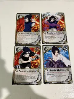Naruto CCG - Sasuke Uchiha - 4 Card Lot - Image 1