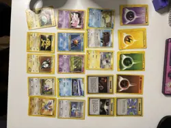 Pokemon VINTAGE 92 WOTC/Old Backs TCG Trading Cards LOT HEAVY PLAY - Image 4