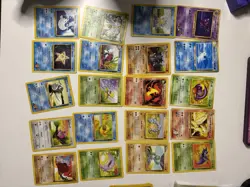 Pokemon VINTAGE 92 WOTC/Old Backs TCG Trading Cards LOT HEAVY PLAY - Image 5