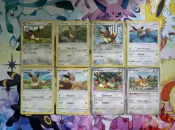 Pokemon TCG Eevee Lot of 8 Non Holo Cards Lightly Played - Image 1