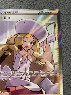 Caitlin 189/198 Full Art Texture Rare Holo Pokemon Card NM 2021 Chilling Reign - Image 4