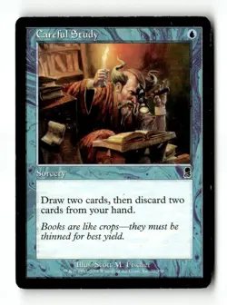 MTG | Careful Study | Odyssey | Regular | Heavily Played | English - Image 1
