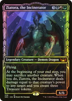 MTG FOIL Ziatora, the Incinerator Showcase - Streets of New Capenna #339 - Image 1