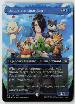 Lulu, Stern Guardian (Borderless) (Chocobo Track Foil) RARE FINAL FANTASY MTG - Image 1