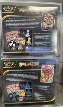 Pokemon Mega Evolutions Pokemon Center ETB set Of 2 Sealed w acrylic cases - Image 2