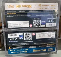 Pokemon Mega Evolutions Pokemon Center ETB set Of 2 Sealed w acrylic cases - Image 3