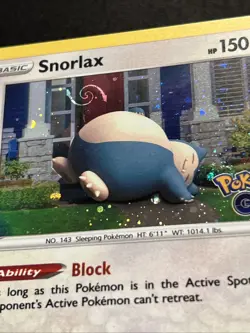 🌀 Pokemon Snorlax Cosmic Cosmo Holo 055/078 - Set Stamped Go Swirl 🌀 NM - Image 1