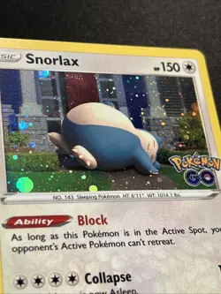 🌀 Pokemon Snorlax Cosmic Cosmo Holo 055/078 - Set Stamped Go Swirl 🌀 NM - Image 2