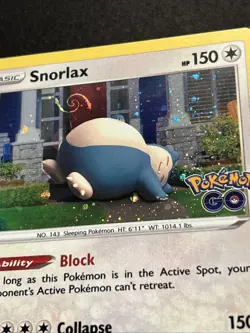 🌀 Pokemon Snorlax Cosmic Cosmo Holo 055/078 - Set Stamped Go Swirl 🌀 NM - Image 3