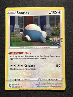 🌀 Pokemon Snorlax Cosmic Cosmo Holo 055/078 - Set Stamped Go Swirl 🌀 NM - Image 4