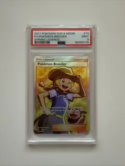 PSA 9 2017 Pokemon Sun & Moon Shining Legends Pokemon Breeder #73 PSA 9 - Image 1