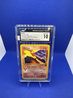 Pokemon TCG Moltres Black Star Promo 21 CGC 10 Illustrator Error - Image 1