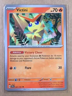 2024 Pokemon Surging Sparks - 21/191 Victini Regular - NM - Image 1
