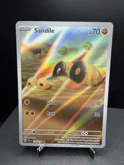 Pokemon TCG Scarlet & Violet Base Sandile 216/198 Full Art Illustration Rare NM - Image 1