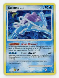 Suicune Cracked Ice Holo - Pokemon 2007 Secret Wonders #19 EX-MT - Image 1