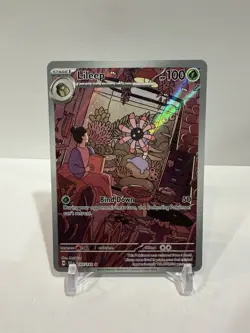 Lileep 145/142 Pokemon TCG Stellar Crown Illustration Rare Full Art Holo Card - Image 1