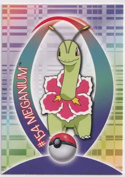 Pokemon TOPPS #154 Meganium 2001 Secret Rare No. 3 Sticker Card NM - Image 1