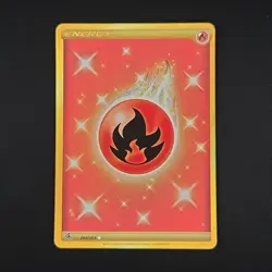 Pokemon TCG Card Fire Energy 284/264 Fusion Strike Gold Secret Rare - NM - Image 1