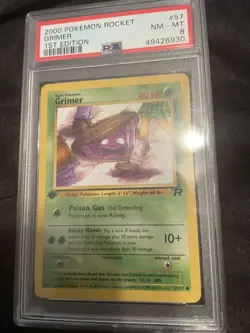 2000 Pokemon Team Rocket 1st Edition 57/82 - Grimer - PSA 8 NM-MT vintage card - Image 3