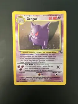Gengar 5/62 Fossil Holo Pokemon Cards TCG Near Mint - Image 1