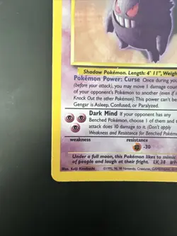 Gengar 5/62 Fossil Holo Pokemon Cards TCG Near Mint - Image 4