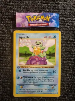 Squirtle - 63/102 - Common 1st Edition Base Set - Pokemon Card - HP - Image 1