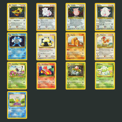 Vintage Pokemon Card Lot 13 Cards Base 2 Holo Pidgeot Clefairy Clefable Chansey - Image 1
