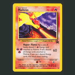 Moltres Promo 21 WOTC Black Star Promo Pokemon Card Toshinao Aoki NM-M Wizards - Image 1