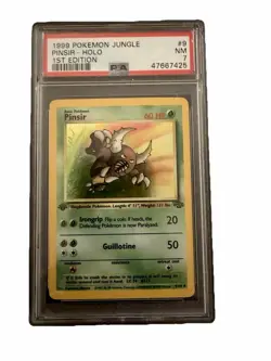 1st Edition Pokemon TCG Pinsir Jungle Holo Rare Card 9/64 - PSA 7 - Image 1