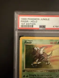 1st Edition Pokemon TCG Pinsir Jungle Holo Rare Card 9/64 - PSA 7 - Image 3