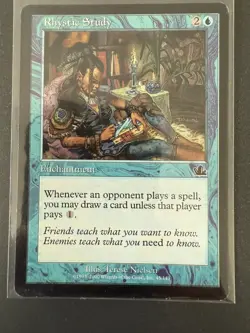 Rhystic Study Magic the Gathering MTG Prophecy #45 MP/LP - Image 1