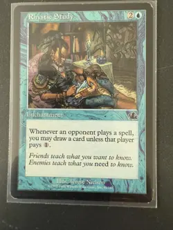 Rhystic Study Magic the Gathering MTG Prophecy #45 MP/LP - Image 3