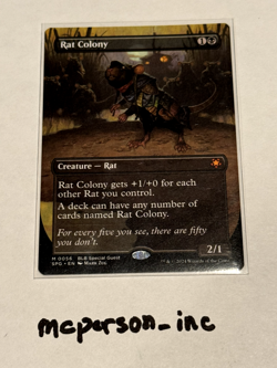 Rat Colony (Borderless) - 56 - Special Guests - Regular - MTG TCG - Image 1