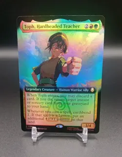 MTG Toph, Hardheaded Teacher #384-TLA- Extended Art Foil- Rare - Image 1