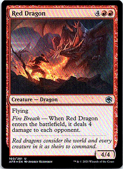 Red Dragon Foil Adventures In The Forgotten Realms NM - Image 1