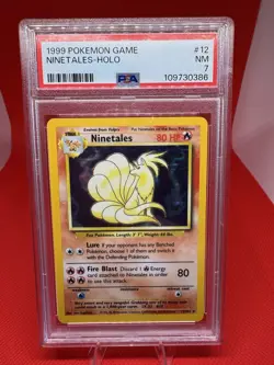 1999 Pokemon Ninetales Base Set Holo #12 - PSA 7 NM Vintage TCG - Image 1