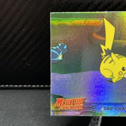 1999 Topps Pokemon Movie Edition #28 THE CHASE FOR PIKACHU RAINBOW FOIL - Image 2
