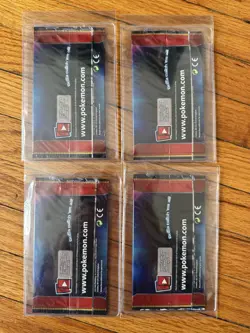 Lot of 4 Pokemon TCG Detective Pikachu Booster Packs, New, Sealed - Image 2