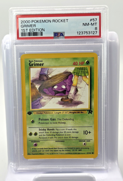 2000 POKEMON ROCKET 1ST EDITION #57 GRIMER PSA 8 Fresh Grading Oct. 2025 - Image 1